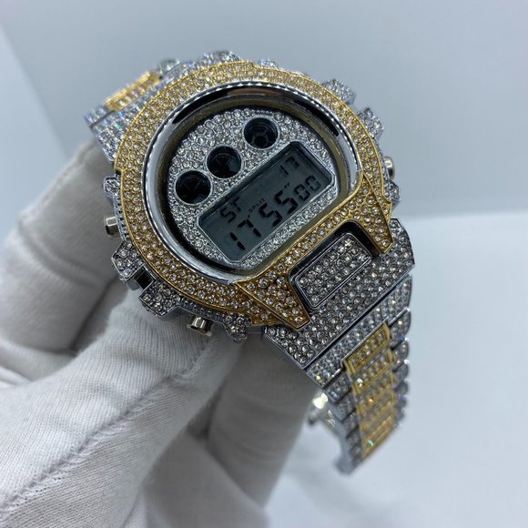 Luxury Chronograph Digital Led Diamond Waterproof Watch - Picture 2 of 5